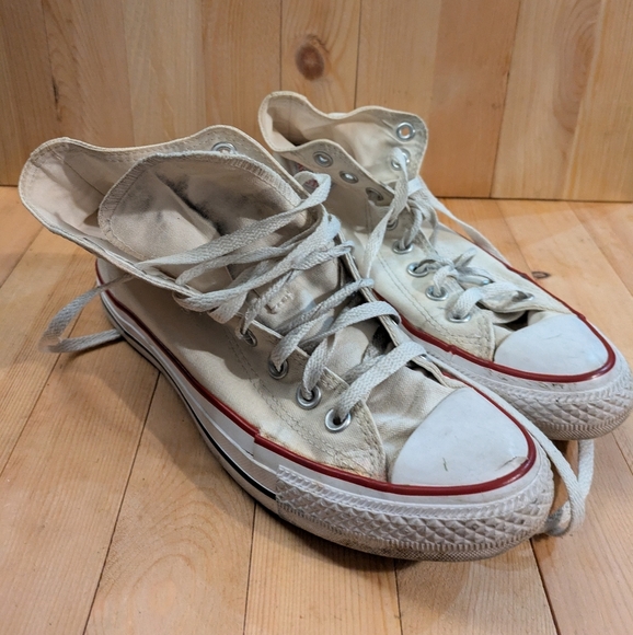 Converse Classic Cream High-Top Sneakers Men's 6.5 - Picture 1 of 9